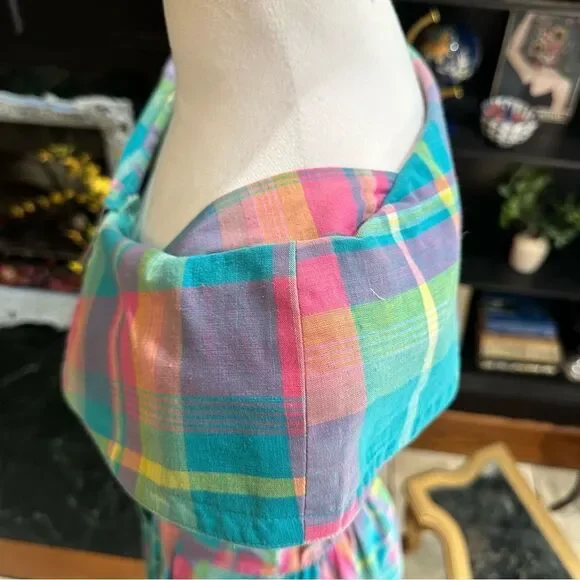 Joan Leslie Pastel Plaid Vintage 50's Dress Size 4